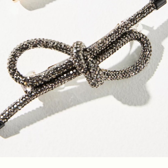 Anthropologie Crystal Bow Barrettes Set of 2 NWT - Picture 3 of 4